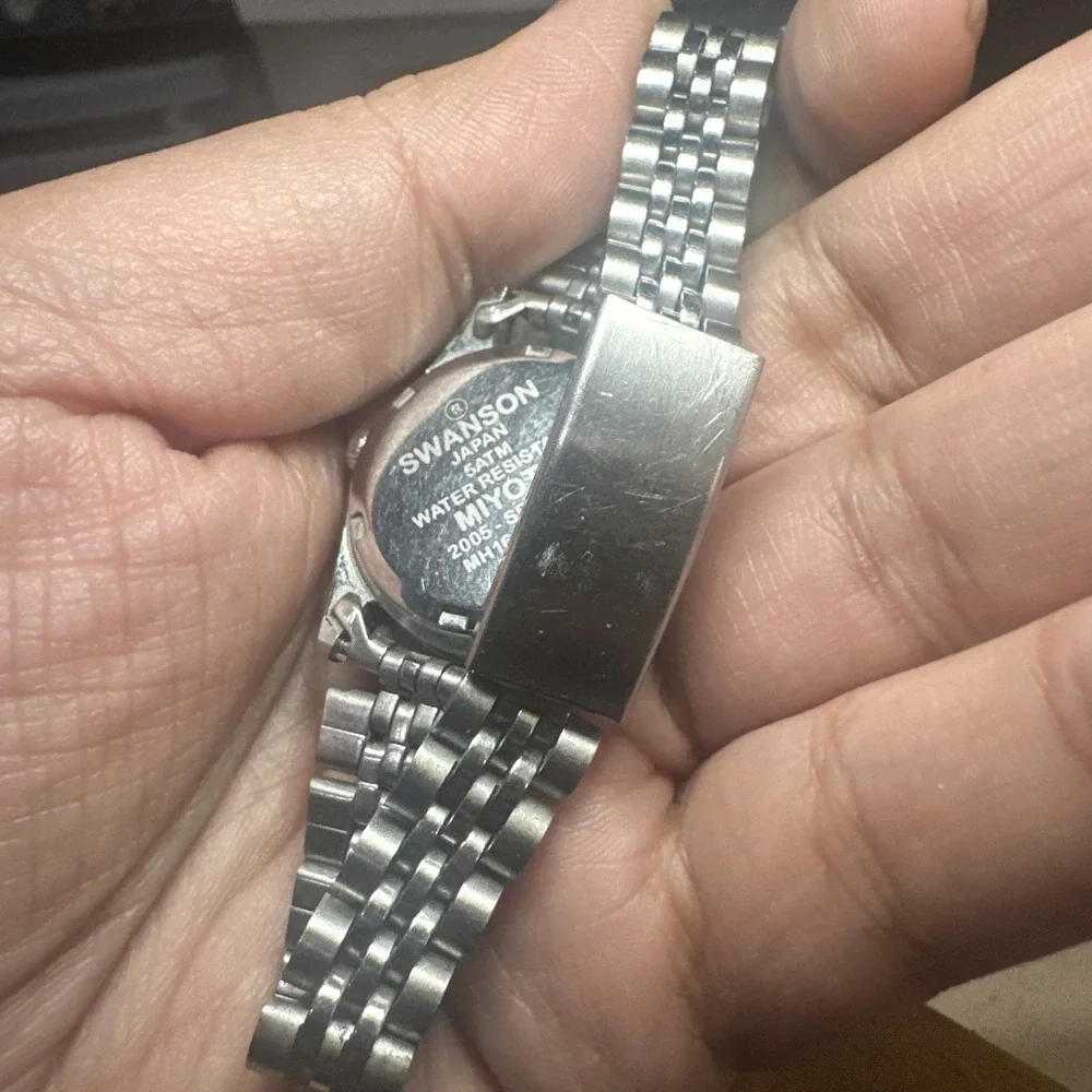 Working SWANSON Miyota Quartz Dainty Womens‎ Watch 26mm Fit 7in New Battery Runs